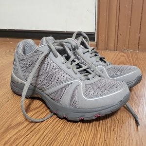 Gray and pink Abeo 24/7 Sneakers